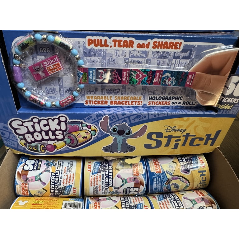Kit De Pulsera Y Pendiente Sticki Rolls Serie 2 – 120 Pegatinas Holográficas De Stitch, Regalo Para Niñas Desde 5 Años