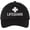 Black With White Lifeguard, variant on Lifeguard Uniform Dad Hat | Lifeguard Cross Cap Beach Rescue Pool Swimming Watch Safety Embroidered Unstructured Dad Cap (WhiteWithRedLifeguard)