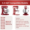 thumbnail image 4 of Stainless Steel 3 Piece kit Attachments for KitchenAid Stand Mixer and 5.5-6 Quart Bowl, Dishwasher Safe (5.5-6QT Flat Beater, 6QT Dough Hook, KN256 6-Wire Whip Attachment), 4 of 7