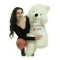 thumbnail image 5 of Giant White Teddy Bear Soft 36 inches, Wears Removable T-Shirt to Celebrate Romance I Dont Like You I Love You, 5 of 6