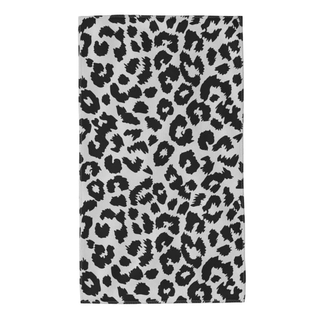 Fotbe Similar To Leopard Print Toalla Premium con Patrón, Toalla de Microfibra de Secado Rápido, Ligera y Altamente Absorbente (27.5x16in), Ideal para Uso Diario