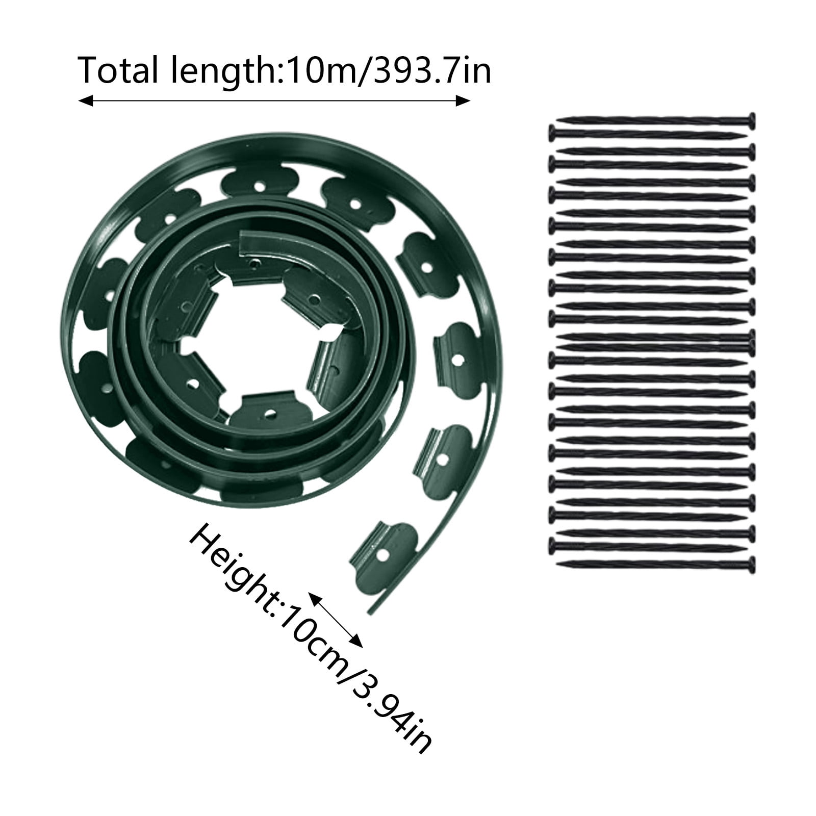 Landscape Edging, 33FT Flexible Plastic Garden Border Edging with Stakes, No Dig Lawn Edging Roll,Fence for Flower Beds,Yard,Pathway, Paver Borders,Easy Tool-Free Installation,Durable Outdoor Design