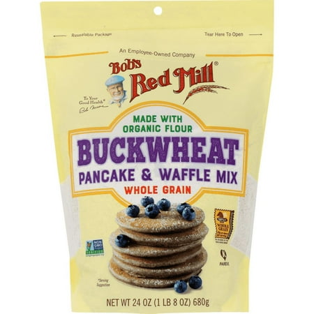 BUCKWHEAT WHOLE GRAIN PANCAKE & WAFFLE MIX, BUCKWHEAT ( Best By 05/09/2025) ( 4- Pack)