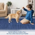 thumbnail image 7 of Garvee 2'x6' Geometric Striped Bordered Runner Rug Modern Solid Carpet, Washable Non Slip Rug for Hallway Bedroom Kitchen, Blue, 7 of 7