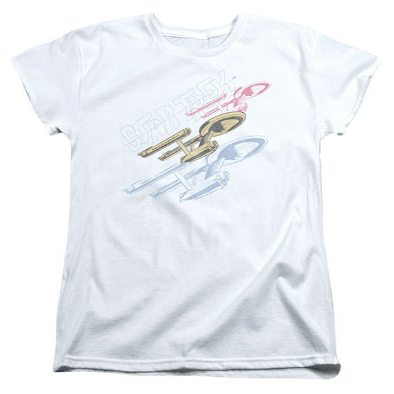 Star Trek Retro Tri Enterprise Women's T-Shirt White