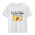 thumbnail image 2 of DeHolifer Boys Girls T-Shirts Cotton Funny Alphabet Letter School Education Crewneck Short Sleeve Tee Tops, 2 of 8