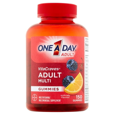 One A Day Adulte VitaCraves moyen Gummies multivitamines / Supplément Multiminéraux, 150 count