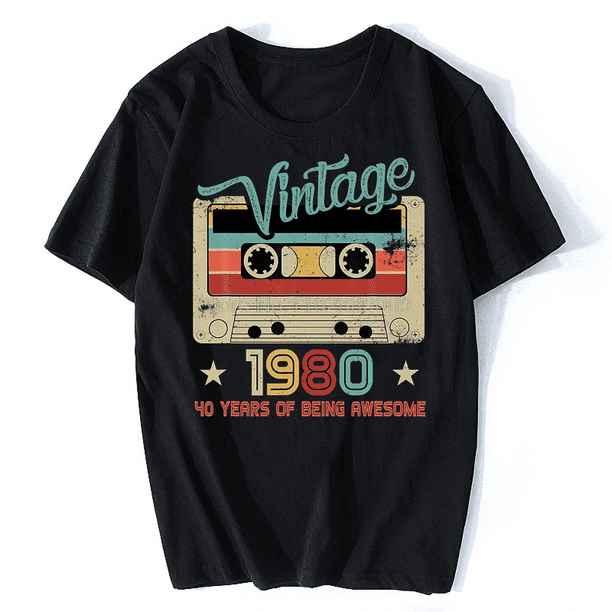 Camiseta Retro Vintage 1980 Of Being Awesome para hombre camiseta de manga corta de algodón de gran tamaño camisetas geniales camisetas de Hip Hop ropa de calle Harajuku