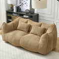 thumbnail image 4 of Giant Bean Bag Chair Sofa, Oversized Two-Person High Resilience Foam Couch, Comfortable Square Recliner for Living Room, Bedroom, Apartment, and Coffee Areas, 4 of 8