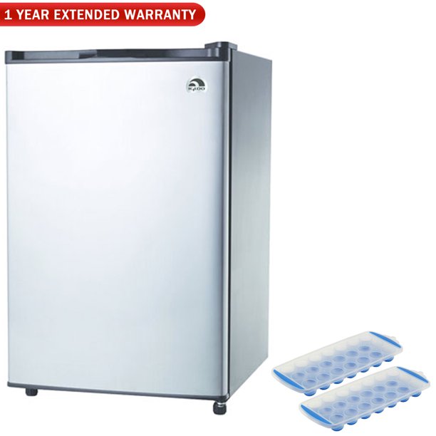 Igloo FR321P 3.2 CU Ft Compact Fridge Stainless Steel Deluxe Package