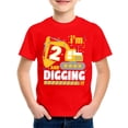 thumbnail image 4 of Toddler T Shirts Toddler Kids Boys Summer Excavator Print Short Sleeve Casual T Shirt Lightweight Breathable Soft Top Baby Boy Summer Clothes Red 12 Years-13 Years, 4 of 4