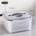 thumbnail image 4 of 3/4/5Pcs Food Storage Box Large Capacity Double-Layer Design, Food Grade BPA Free Fridge Vegetables Fruits Container with Transparent Lid, 4 of 8