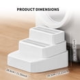 thumbnail image 3 of 3-Tier Cat Litter Box Stairs, Convertible 2/3 Step Cat Ramp with Litter Trapping Grates, Non-Slip Pet Steps for Senior Cats, Kittens & Automatic Litter Boxes, White/Black, 3 of 10