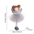 thumbnail image 5 of 1PCS Christmas Plush Angel Wings Christmas Ornaments Hanging White Pink Dolls Decor for Xmas Tree/Gift/Valentine's Day/Wedding, 5 of 5