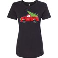 thumbnail image 3 of Inktastic Christmas Vintage Truck with Christmas Tree Women's T-Shirt, 3 of 5