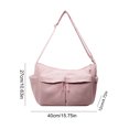 thumbnail image 2 of HUISZJ Women Corduroy Shoulder Bag, Multi Pocket Handbag, Top Handle Crossbody Bag for Work Travel Outdoor (Pink), 2 of 10