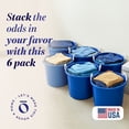 thumbnail image 2 of HOMZ Rope-Handle 18-Gallon Open Storage Tubs, Plastic Buckets, Blue, 6 Pack, 2 of 10