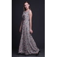 thumbnail image 3 of Bimba Butterfly Women Round Neck Printed Evening PartyÂ&nbsp;DressÂ&nbsp;Sleeveless Gown-Medium, 3 of 5