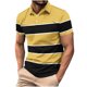 thumbnail image 1 of Blusa y camisa de manga corta con cuello vuelto para hombre, informal, de manga larga, con botones estampados, de poliéster, 1 of 4