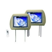 Power Acoustik H-8BG - Two LCD monitors - display - 8" - headrest integrated