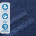 thumbnail image 6 of BNM Zero Twist Cotton 6 Piece Bathroom Towel Set, Navy Blue, 6 of 11