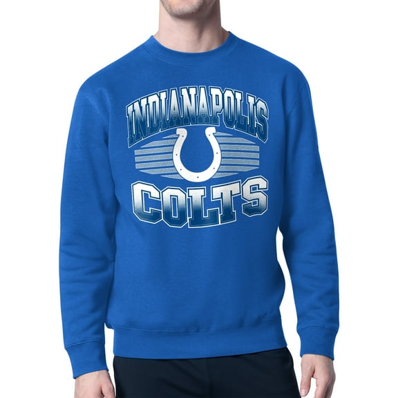 Men's Starter Royal Indianapolis Colts Team Grit Graphic Fleece Pullover Sweatshirt