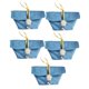 thumbnail image 4 of Bolsa reutilizable para dulces, 5 unidades, para fiestas y baby showers. Azul profundo, 4 of 6