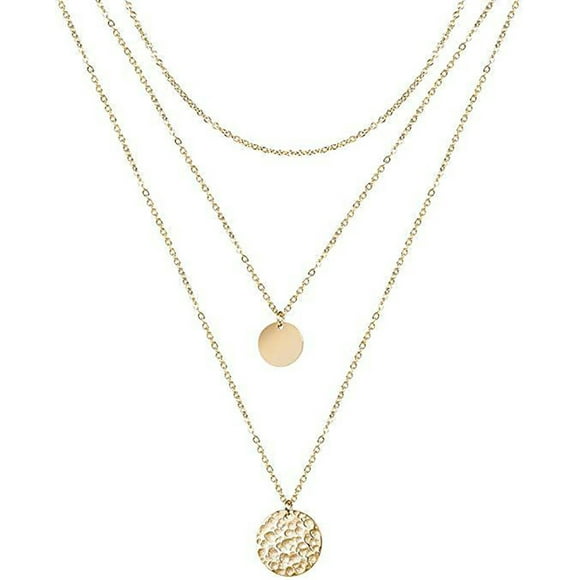 Layered Necklace Necklace 14K Real Gold Plated Layering Necklaces Jewelry for Women