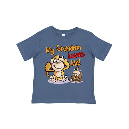 

Inktastic My Grandma Loves Me Monkey Gift Toddler Boy or Toddler Girl T-Shirt