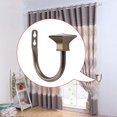 thumbnail image 2 of Set Of 2 Square Metal Decorative Curtain Holdbacks, Wall Mounted Window Drapery Tiebacks For Bedroom, Livingroom, Office Come With Screws, White, 2 of 7
