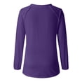 thumbnail image 4 of IDALL Chandail en Molleton pour Femmes Manches Longues T-Shirts Graphiques Rétro 45 47 Imprimé Chandail en Molleton 45 47 Col en V 45 47 pour Président Chandail en Molleton T-Shirts Tenues d'Automne Violet 3TG, 4 of 5