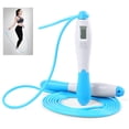 thumbnail image 1 of Graflsoa Adjustable Length Blue Electronic Jump Rope with Non-Slip Handles for All Ages, 1 of 6