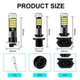 thumbnail image 2 of 2pcs H3 H27 881 880 Fog Lights LED Bulb Super Bright Car Fog Lights Day Driving Running Light 12V 6000K White Blue Yellow Green, 2 of 5