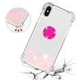 thumbnail image 5 of Funda para iPhone X/iPhone XS con Brillo Líquido Flotante, Purpurina, Parachoques y Anillo Giratorio Soporte, 5 of 5