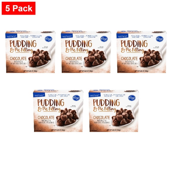 Kroger Instant Chocolate Pudding & Pie Filling 5.85 oz - 5 Pack