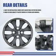 thumbnail image 6 of 4Pcs 14 inch Hubcaps for Hyundai Accent Hatchback/Sedan 2012 2013 2014 2015 2016 2017,Fit for Steel Wheel,Snap-on with Retention Rings,Lacquer, 6 of 7