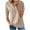 Khaki-02, variant on Mittory Womens Plus Size Tops V Neck Short Sleeve Solid Light Weight Button Casual T Shirts