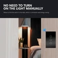 thumbnail image 4 of Smart Wi-Fi Wall Switch 2.4 GHz Touch Control for US Standard Wall Boxes AC100-240V 300W Per Circuit with Tempered Glass Panel and Dual-Color LED Indicators, 4 of 6