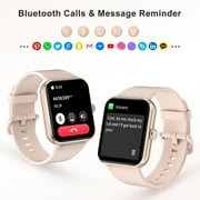 Blackview Smart Watch for Women, Bluetooth Calling, 1.85 HD Screen, Multiple Sport Modes, Message Reminder, Fitness Tracker for Android iOS, IP68 Waterproof, Pink