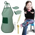 thumbnail image 4 of 6PCS Kids DIY Cooking Kit Chef Apron Mitt Rolling Pin Enjoyable Pretend Cooking Toys Kitchen Cookware Play House Toys for Child Child Educational Interactive Toy Christmas Birthday Gift, 4 of 8