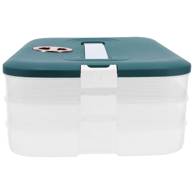 HAMPPLIES Caja De Almacenamiento Para Dumplings Con Transparente Y Base Antiadherente Para Cocina