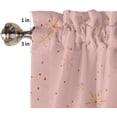 thumbnail image 5 of Hello Winter Kitchen Window Curtain Set with Tiers and Valance, 3 Pieces Rod Pocket Valances Pink Christmas Snowflake Window Treatment Semi Sheer Kitchen Bedroom Farmhouse Decor (52"W x 18"L), 5 of 6