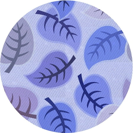 

Ahgly Company Indoor Round Patterned Blue Angel Blue Area Rugs 5 Round