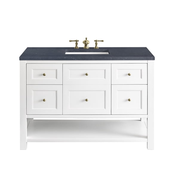 James Martin Vanities 330-V48-BW-3CSP Breckenridge 48" Free Standing Single Basin Poplar
