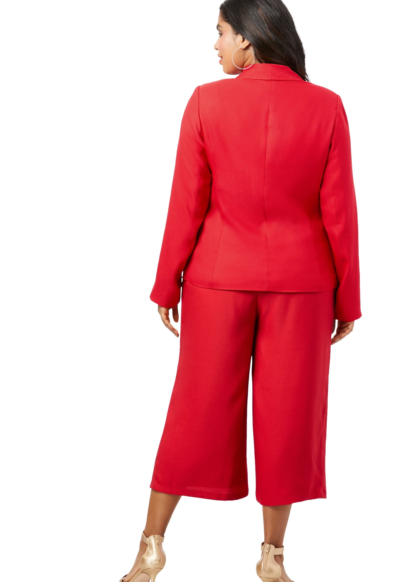 Roamans Womens Plus Size Two-Piece Blazer /& Culotte Set