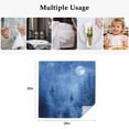thumbnail image 5 of Cloth Napkins Set of 4 - 20x20 Inches, Blue Night Landscapes Washable Reusable Table Napkins, Christmas Winter Snowfall Forest Soft & Absortbent Dining Napkin for Party Wedding Hotel Restaurant, 5 of 8