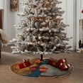 thumbnail image 5 of Salouo Abstract Colorful Duality Christmas Tree Skirt 30" Farmhouse Christmas Decorations Snowman Xmas Tree Skirt Tree Mat for Holiday Party Decor, 5 of 8