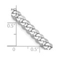 thumbnail image 2 of Auriga Fine Jewelry 14K White Gold 4.75mm Flat Beveled Curb Bracelet 7 inch for Women (L- 7inch, W- 4.75mm), 2 of 5
