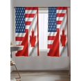 thumbnail image 5 of Sheer Curtains 72 Inches Long, Red Blue American Flag Semi Sheer Curtains Light Filtering Window Treatment, Modern Maple Leaf Privacy Voile Drapes for Living Room Bedroom 52x72 Inch, 5 of 7