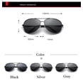 thumbnail image 4 of Fashionable Large Frame Metal Glasses with UV400 Protection, Polarized Resin Lenses, and 99% Visible Light Transmittance, 4 of 4